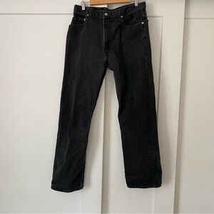 Vintage 505 straight leg regular fit Levi, black wash, W36 L32
